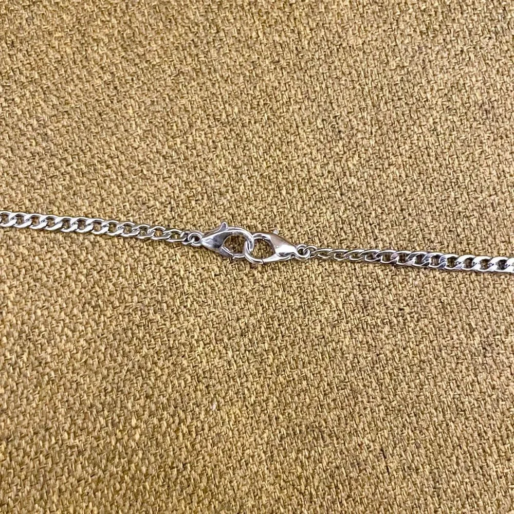 Silver Cuban Link Mask Chain Necklace (Unisex)